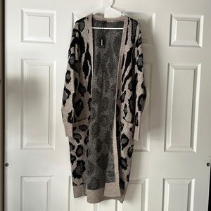 Long animal print sweater